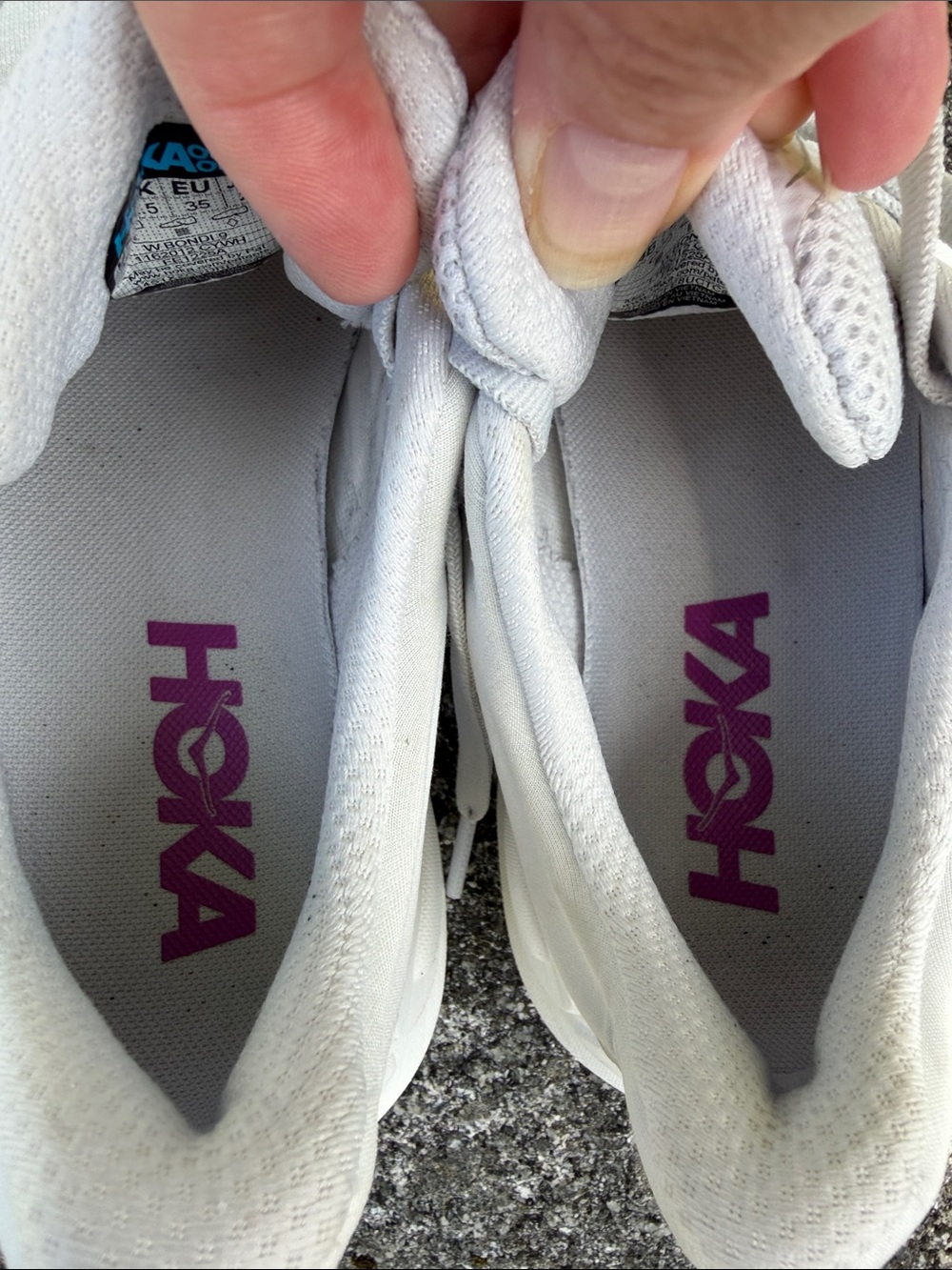 Hoka Bondi 9 Cosmic Grey/White Women's running shoes sneakers size 4 kids 2.5 - Picture 11 of 16